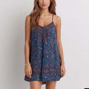 American Eagle teal shift dress